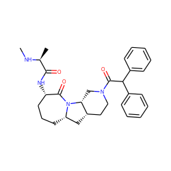 CN[C@@H](C)C(=O)N[C@H]1CCC[C@H]2C[C@H]3CCN(C(=O)C(c4ccccc4)c4ccccc4)C[C@H]3N2C1=O ZINC000169307840