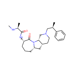 CN[C@@H](C)C(=O)N[C@H]1CCC[C@H]2C[C@H]3CCN(C[C@@H](C)c4ccccc4)C[C@H]3N2C1=O ZINC000169307818