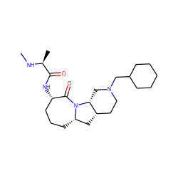 CN[C@@H](C)C(=O)N[C@H]1CCC[C@H]2C[C@H]3CCN(CC4CCCCC4)C[C@H]3N2C1=O ZINC000169307833