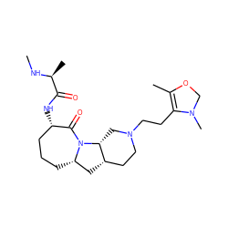 CN[C@@H](C)C(=O)N[C@H]1CCC[C@H]2C[C@H]3CCN(CCC4=C(C)OCN4C)C[C@H]3N2C1=O ZINC000169307826