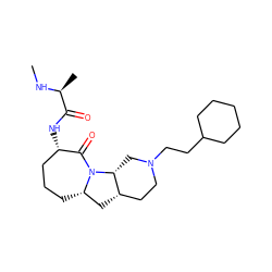 CN[C@@H](C)C(=O)N[C@H]1CCC[C@H]2C[C@H]3CCN(CCC4CCCCC4)C[C@H]3N2C1=O ZINC000169307831