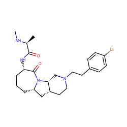 CN[C@@H](C)C(=O)N[C@H]1CCC[C@H]2C[C@H]3CCN(CCc4ccc(Br)cc4)C[C@H]3N2C1=O ZINC000169312359