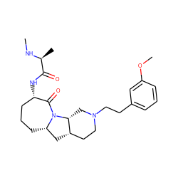 CN[C@@H](C)C(=O)N[C@H]1CCC[C@H]2C[C@H]3CCN(CCc4cccc(OC)c4)C[C@H]3N2C1=O ZINC000169312364