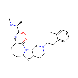 CN[C@@H](C)C(=O)N[C@H]1CCC[C@H]2C[C@H]3CCN(CCc4ccccc4C)C[C@H]3N2C1=O ZINC000169312367