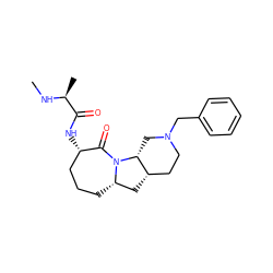 CN[C@@H](C)C(=O)N[C@H]1CCC[C@H]2C[C@H]3CCN(Cc4ccccc4)C[C@H]3N2C1=O ZINC000169307828