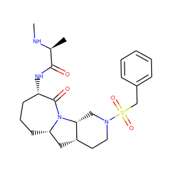 CN[C@@H](C)C(=O)N[C@H]1CCC[C@H]2C[C@H]3CCN(S(=O)(=O)Cc4ccccc4)C[C@H]3N2C1=O ZINC000169307848