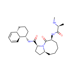 CN[C@@H](C)C(=O)N[C@H]1CCCC[C@H]2CC[C@@H](C(=O)N[C@H]3CCC[C@H]4C=CC=C[C@@H]43)N2C1=O ZINC000040423638