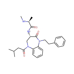 CN[C@@H](C)C(=O)N[C@H]1CN(C(=O)CC(C)C)c2ccccc2N(CCc2ccccc2)C1=O ZINC000096285507