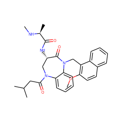 CN[C@@H](C)C(=O)N[C@H]1CN(C(=O)CC(C)C)c2ccccc2N(Cc2c(OC)ccc3ccccc23)C1=O ZINC000096285503