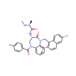 CN[C@@H](C)C(=O)N[C@H]1CN(C(=O)c2ccc(C)cc2)c2ccccc2N(Cc2c(OC)ccc3cc(Br)ccc23)C1=O ZINC000096285540