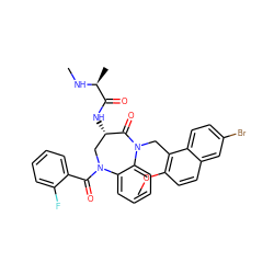 CN[C@@H](C)C(=O)N[C@H]1CN(C(=O)c2ccccc2F)c2ccccc2N(Cc2c(OC)ccc3cc(Br)ccc23)C1=O ZINC000096285532