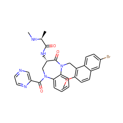 CN[C@@H](C)C(=O)N[C@H]1CN(C(=O)c2cnccn2)c2ccccc2N(Cc2c(OC)ccc3cc(Br)ccc23)C1=O ZINC000096285535