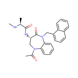 CN[C@@H](C)C(=O)N[C@H]1CN(C(C)=O)c2ccccc2N(Cc2cccc3ccccc23)C1=O ZINC000096285510