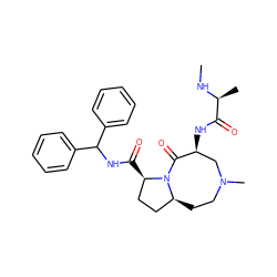 CN[C@@H](C)C(=O)N[C@H]1CN(C)CC[C@H]2CC[C@@H](C(=O)NC(c3ccccc3)c3ccccc3)N2C1=O ZINC000040862896