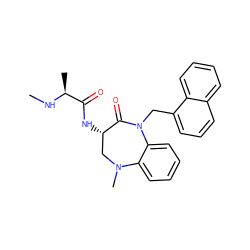 CN[C@@H](C)C(=O)N[C@H]1CN(C)c2ccccc2N(Cc2cccc3ccccc23)C1=O ZINC000096285513