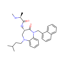 CN[C@@H](C)C(=O)N[C@H]1CN(CCC(C)C)c2ccccc2N(Cc2cccc3ccccc23)C1=O ZINC000096285512