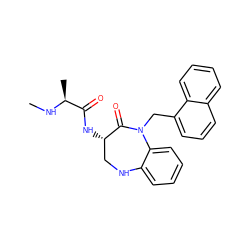 CN[C@@H](C)C(=O)N[C@H]1CNc2ccccc2N(Cc2cccc3ccccc23)C1=O ZINC000096285511