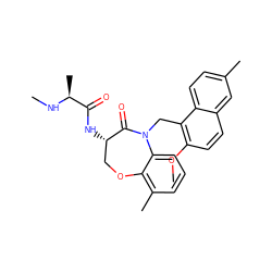 CN[C@@H](C)C(=O)N[C@H]1COc2c(C)cccc2N(Cc2c(OC)ccc3cc(C)ccc23)C1=O ZINC000220135413