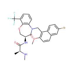 CN[C@@H](C)C(=O)N[C@H]1COc2c(cccc2C(F)(F)F)N(Cc2c(OC)ccc3cc(Br)ccc23)C1=O ZINC000208330328