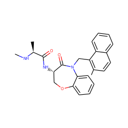 CN[C@@H](C)C(=O)N[C@H]1COc2ccccc2N(Cc2c(C)ccc3ccccc23)C1=O ZINC000143895033