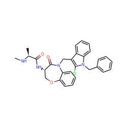 CN[C@@H](C)C(=O)N[C@H]1COc2ccccc2N(Cc2c(Cl)n(Cc3ccccc3)c3ccccc23)C1=O ZINC000144222821