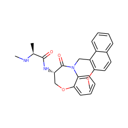 CN[C@@H](C)C(=O)N[C@H]1COc2ccccc2N(Cc2c(OC)ccc3ccccc23)C1=O ZINC000220133386