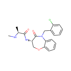 CN[C@@H](C)C(=O)N[C@H]1COc2ccccc2N(Cc2ccccc2Cl)C1=O ZINC000143865628