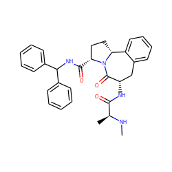 CN[C@@H](C)C(=O)N[C@H]1Cc2ccccc2[C@H]2CC[C@@H](C(=O)NC(c3ccccc3)c3ccccc3)N2C1=O ZINC000042852126