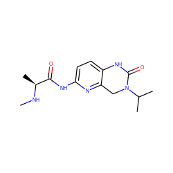 CN[C@@H](C)C(=O)Nc1ccc2c(n1)CN(C(C)C)C(=O)N2 ZINC000144011040