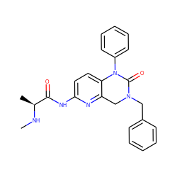 CN[C@@H](C)C(=O)Nc1ccc2c(n1)CN(Cc1ccccc1)C(=O)N2c1ccccc1 ZINC000143100887