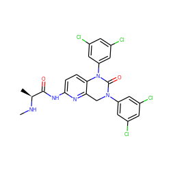 CN[C@@H](C)C(=O)Nc1ccc2c(n1)CN(c1cc(Cl)cc(Cl)c1)C(=O)N2c1cc(Cl)cc(Cl)c1 ZINC000144379413