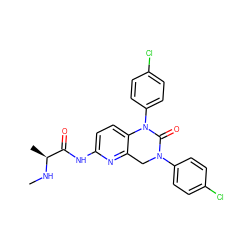 CN[C@@H](C)C(=O)Nc1ccc2c(n1)CN(c1ccc(Cl)cc1)C(=O)N2c1ccc(Cl)cc1 ZINC000143240222