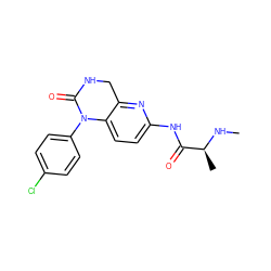 CN[C@@H](C)C(=O)Nc1ccc2c(n1)CNC(=O)N2c1ccc(Cl)cc1 ZINC000143009102