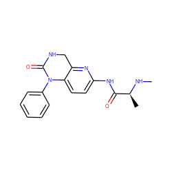 CN[C@@H](C)C(=O)Nc1ccc2c(n1)CNC(=O)N2c1ccccc1 ZINC000142956232