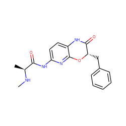 CN[C@@H](C)C(=O)Nc1ccc2c(n1)O[C@@H](Cc1ccccc1)C(=O)N2 ZINC000143140806