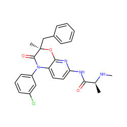 CN[C@@H](C)C(=O)Nc1ccc2c(n1)O[C@](C)(Cc1ccccc1)C(=O)N2c1cccc(Cl)c1 ZINC000143653027