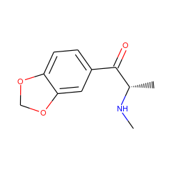 CN[C@@H](C)C(=O)c1ccc2c(c1)OCO2 ZINC000016697007