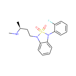 CN[C@@H](C)CCN1c2ccccc2N(c2ccccc2F)S1(=O)=O ZINC000049036935