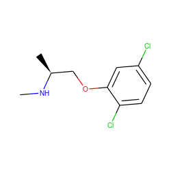 CN[C@@H](C)COc1cc(Cl)ccc1Cl ZINC000103283196