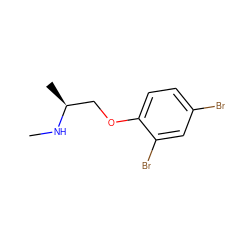 CN[C@@H](C)COc1ccc(Br)cc1Br ZINC000103283200