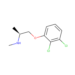 CN[C@@H](C)COc1cccc(Cl)c1Cl ZINC000103288540