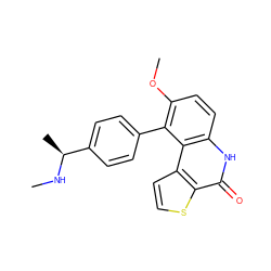 CN[C@@H](C)c1ccc(-c2c(OC)ccc3[nH]c(=O)c4sccc4c23)cc1 ZINC000150004340