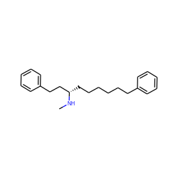 CN[C@@H](CCCCCCc1ccccc1)CCc1ccccc1 ZINC000013671764