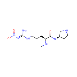 CN[C@@H](CCCN/C(N)=N/[N+](=O)[O-])C(=O)N[C@@H]1CCNC1 ZINC000028645945