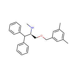 CN[C@@H](COCc1cc(C)cc(C)c1)C(c1ccccc1)c1ccccc1 ZINC000029551780