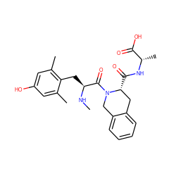 CN[C@@H](Cc1c(C)cc(O)cc1C)C(=O)N1Cc2ccccc2C[C@H]1C(=O)N[C@@H](C)C(=O)O ZINC000013765461