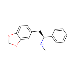 CN[C@@H](Cc1ccc2c(c1)OCO2)c1ccccc1 ZINC000139088621