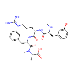 CN[C@@H](Cc1cccc(O)c1)C(=O)N[C@@H](CCCN=C(N)N)C(=O)N[C@@H](Cc1ccccc1)C(=O)N(C)[C@@H](C)C(=O)O ZINC000027557874