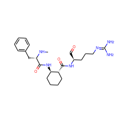 CN[C@@H](Cc1ccccc1)C(=O)N[C@@H]1CCCC[C@H]1C(=O)N[C@@H](C=O)CCCN=C(N)N ZINC000028246862