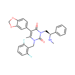 CN[C@@H](Cn1c(=O)c(-c2ccc3c(c2)OCO3)c(C)n(Cc2c(F)cccc2F)c1=O)c1ccccc1 ZINC000013609647